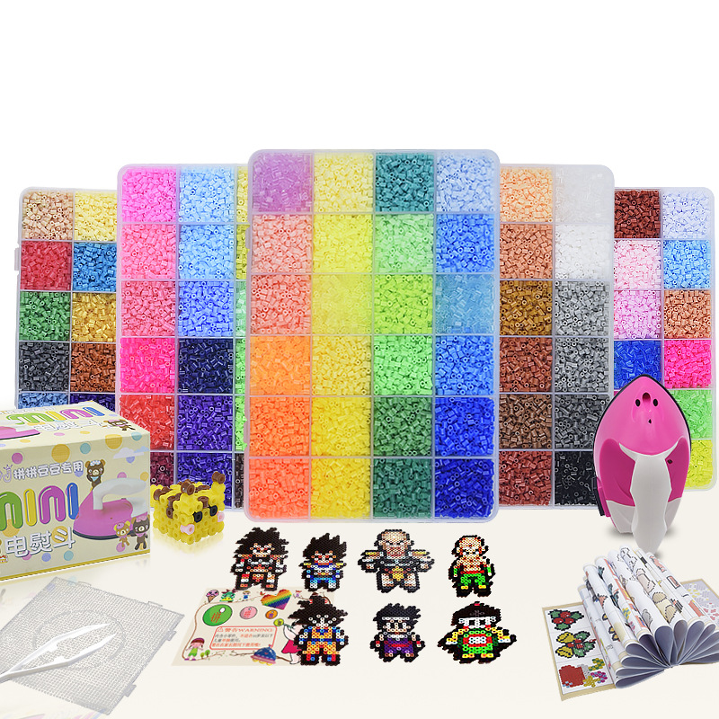 24/72 цвета в коробке, набор бусин Hama, игрушка 2,6/5 мм Perler, развивающие детские 3D пазлы, игрушки «сделай сам», предохранители, бусины, перфорированная доска, листы, гладильная бумага