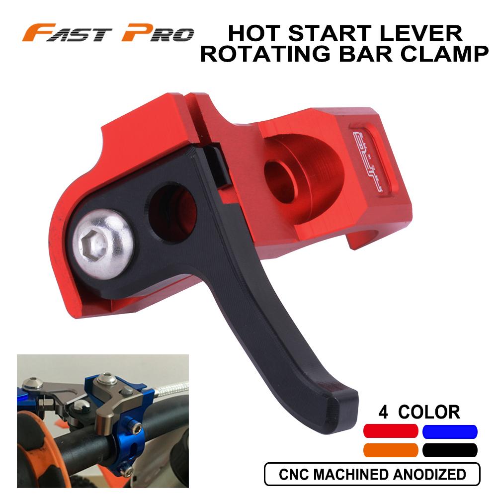 Roterende Bar Clamp Hot Start Hendel Voor Honda Yamaha Kawasaki Suzuki Cr Crf Kx Kxf Rm Rmz Drz Wr Wrf yz Yzf 250R 450R 250F 450F