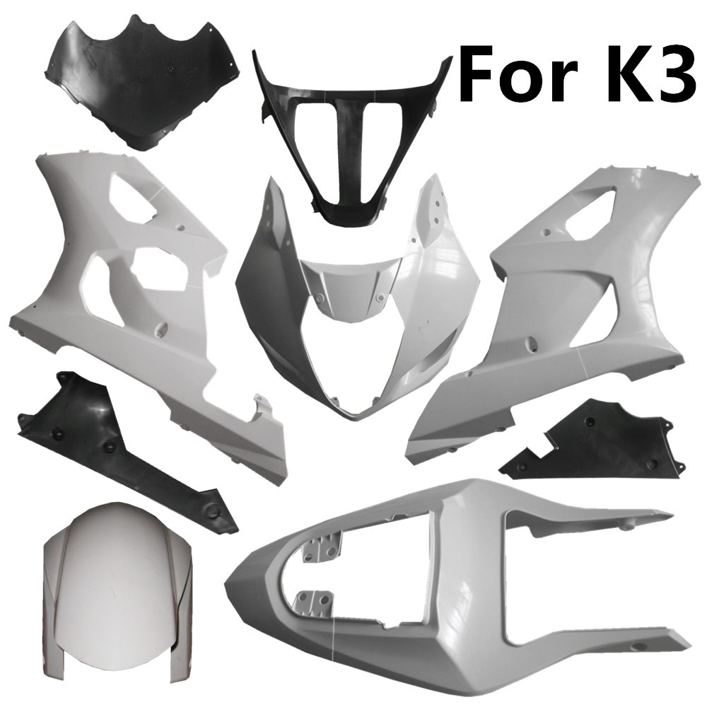 Sepeda Motor untuk Suzuki K3 2003 2004 GSXR GSXR1000 Bagian Plastik Bodywork Tidak Dicat Kit Fairing Penuh Komponen Kiri Kanan ABS