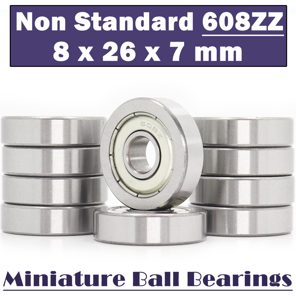 608zz Non Standard Bearing 608 8*26*7 mm ( 10 PCS ) Wheel Ball Bearings 608z