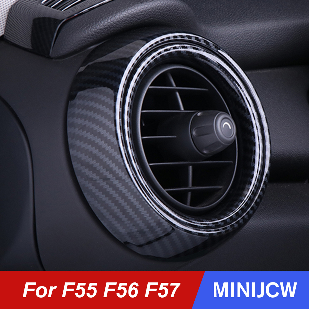 Auto Anello di Sfiato Presa di Copertura Della Cassa In Fibra di Carbonio Borsette Custodia Adesivo Decor Per Mini Cooper Uno S JCW F55 F56 F57 Accessori