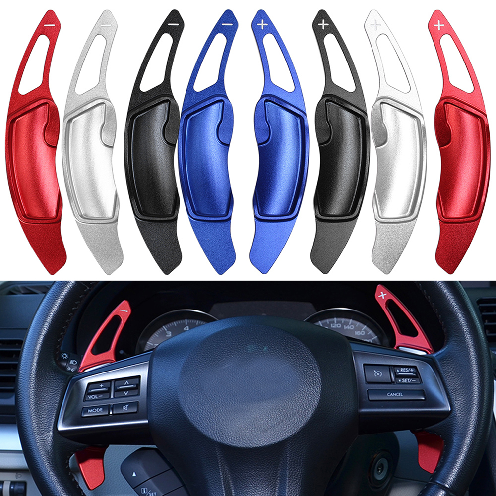 2pcs Aluminum Steering Wheel Shift Paddle Shifter Extension for Subaru Legacy WRX STI Forester Impreza XV Outback Accessories