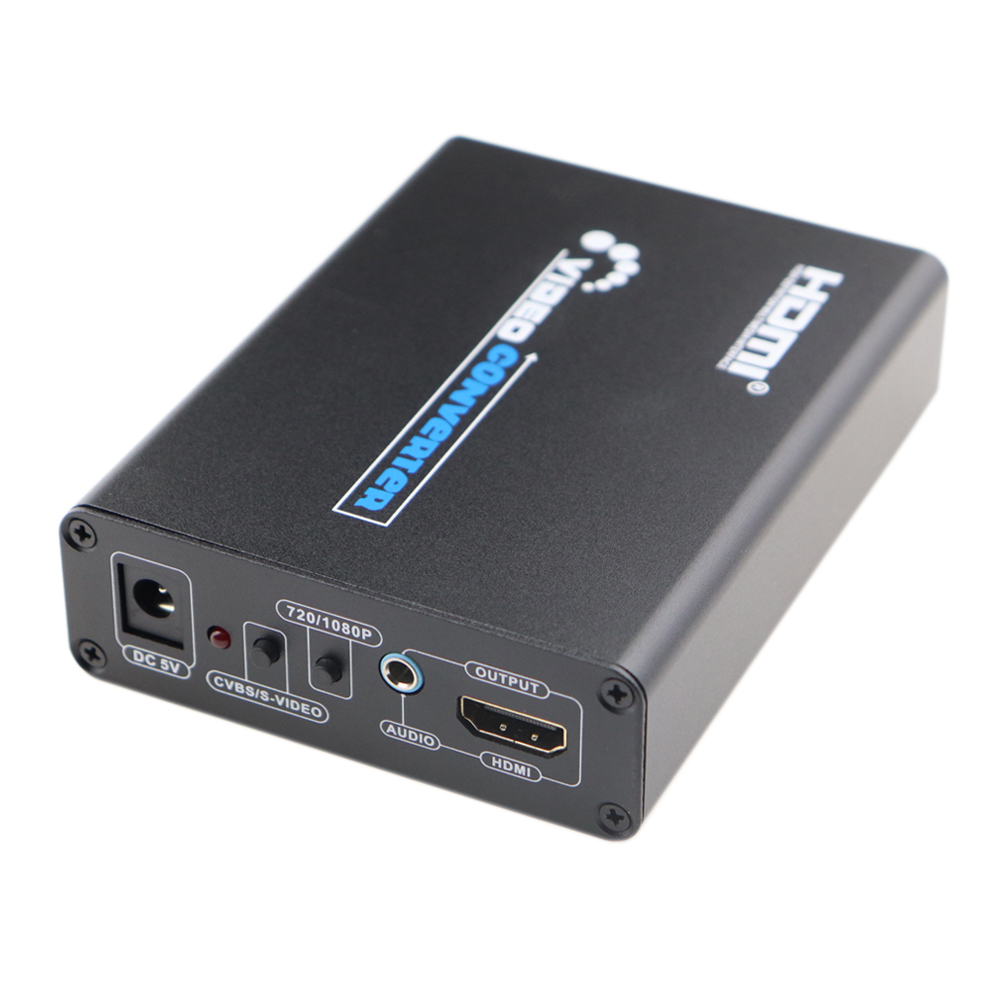 Adaptador convertidor de Audio a HDMI compuesto S-Video R/L 3RCA AV CVBS compatible con 720P/1080P para PS2 PS3 NES SNES Nintendo 64 HDTV