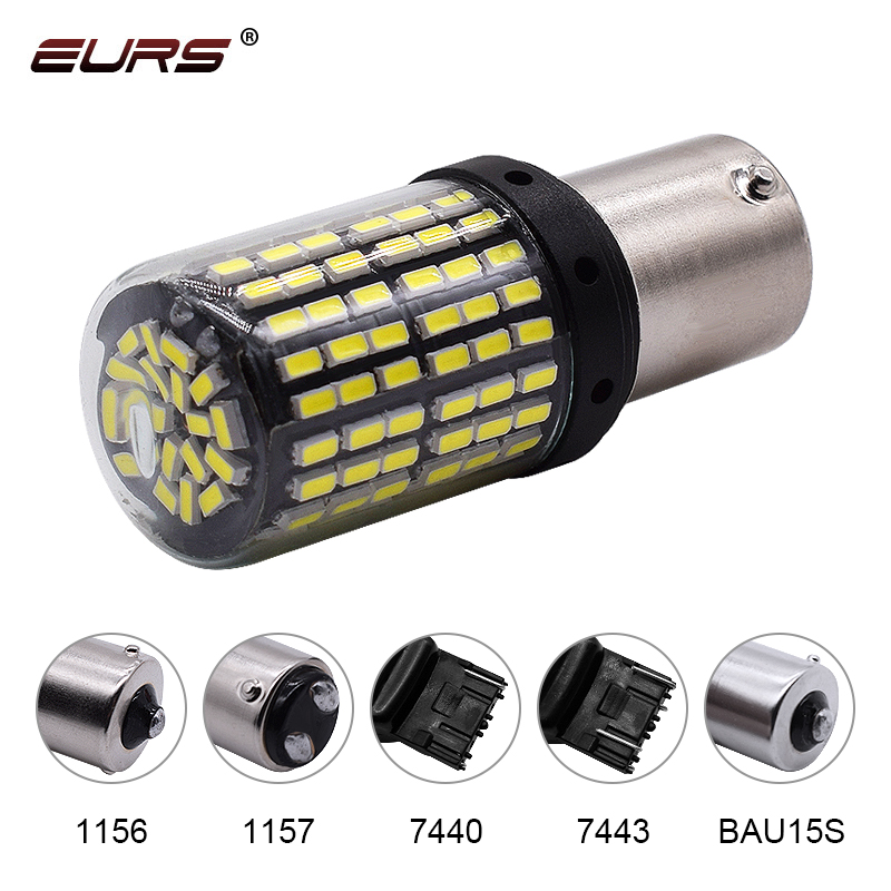 1PCS 1156 BA15S P21W LED CanBus 1157 BAY15D BAU15S PY21W Lampu Rem 3014 144smd T20 LED 7440 W21W W21/5W Led Turn Sinyal Lampu