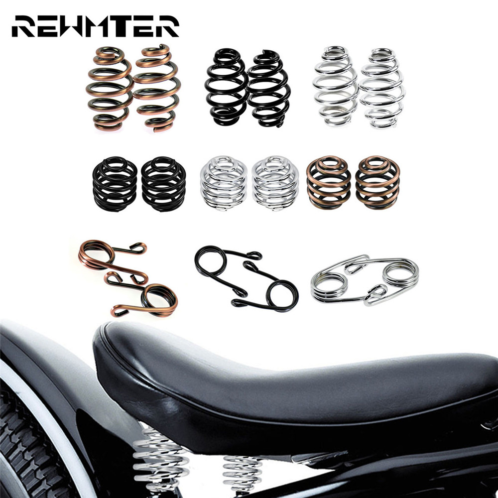 รถจักรยานยนต์ Solo Seat Mount Kit เบาะนั่งสปริงสีบรอนซ์/สีดํา/Chrome สําหรับ Harley Bobber Chopper Custom Sportster XL สําหรับ Honda
