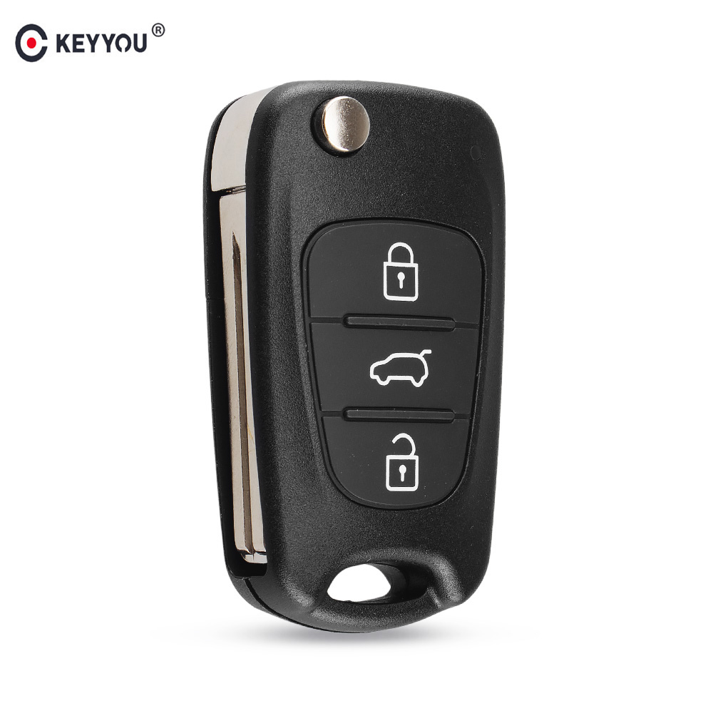 KEYYOU Lật Gấp Xe Vỏ Chìa Khóa Dành Cho Xe Kia Sportage Picanto 3 Rio K2 K5 Cerato Ceed Linh Hồn Cho Xe Hyundai Tự Động chìa Khóa Tẩy Trống Từ Xa