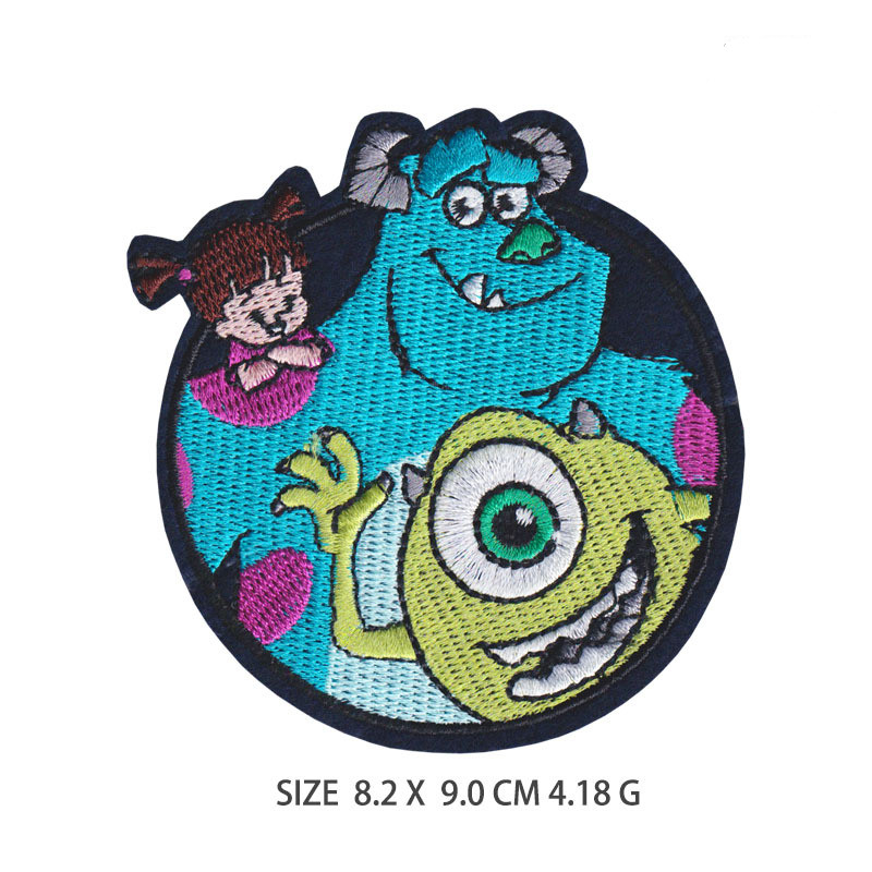 Patches bordados de desenho animado para roupas, adesivos bonitos de desenho animado para remendo de roupas