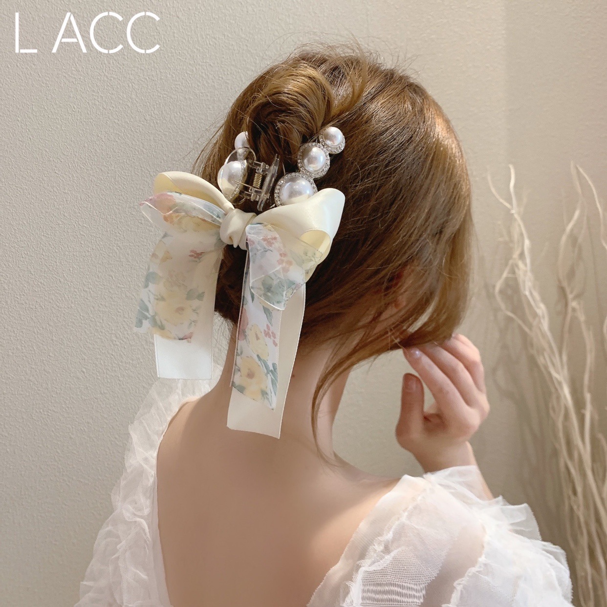 Aksesori Pita Rambut, Klip Rambut, Punggung Gadis, Gaya Musim Semi dan Musim Panas, Klip Pancing Bunga Mutiara Korea, Klip Hiu