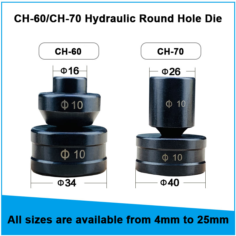 CH-60 Hydraulische Ponsen Ronde Gat Sterven CH-70 Hydraulische Punch Cirkel Gat Schimmel Belde 4Mm Tot 25Mm