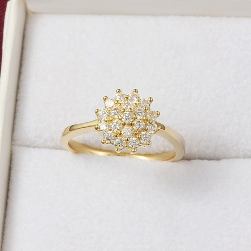 14K สีเหลืองทอง 1.5 กะรัตแหวนเพชรสําหรับผู้หญิงหรูหราหมั้น Bizuteria Anillos อัญมณี 14K Gold และเพชรแหวน