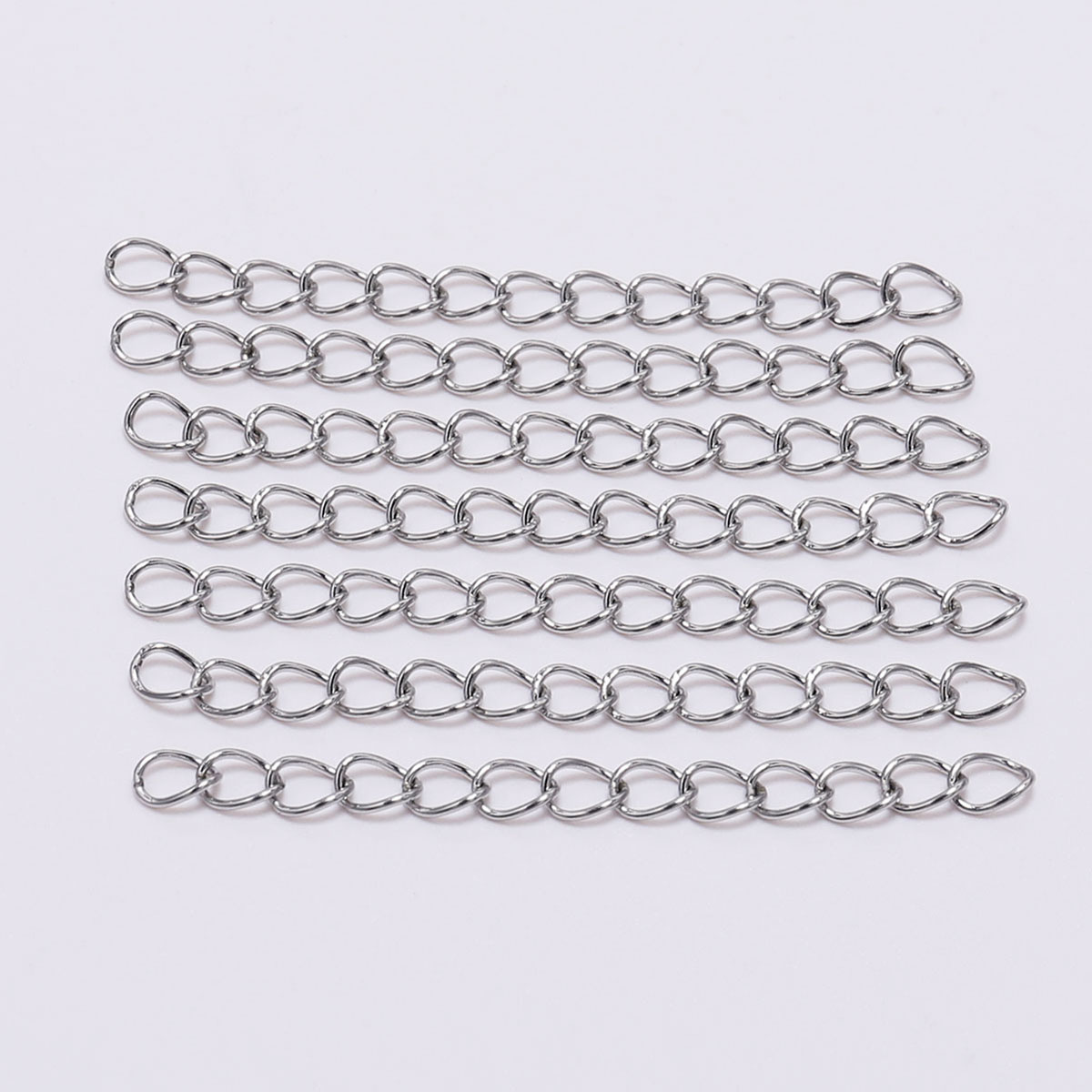 50 Buah/Lot 5 7 Cm Stainless Steel Massal Kalung Rantai Ekstensi Ekor Extender untuk Perhiasan Membuat Persediaan Gelang Rantai Temuan