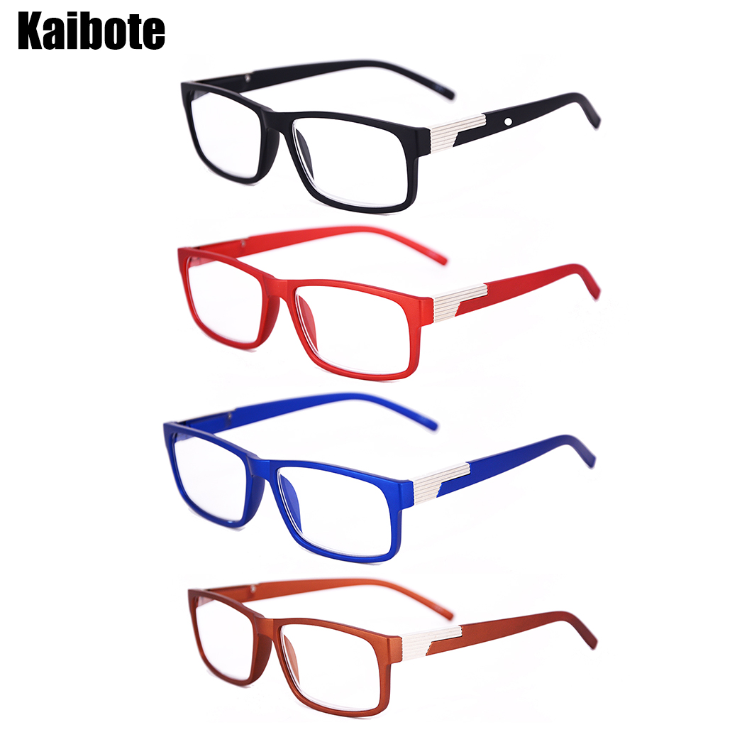 4-pakowe okulary do czytania dla mężczyzn moda prezbiopic okulary prostokątne oprawki czytnik 1.00 1.50 2.00 2.50 3.00 3.5