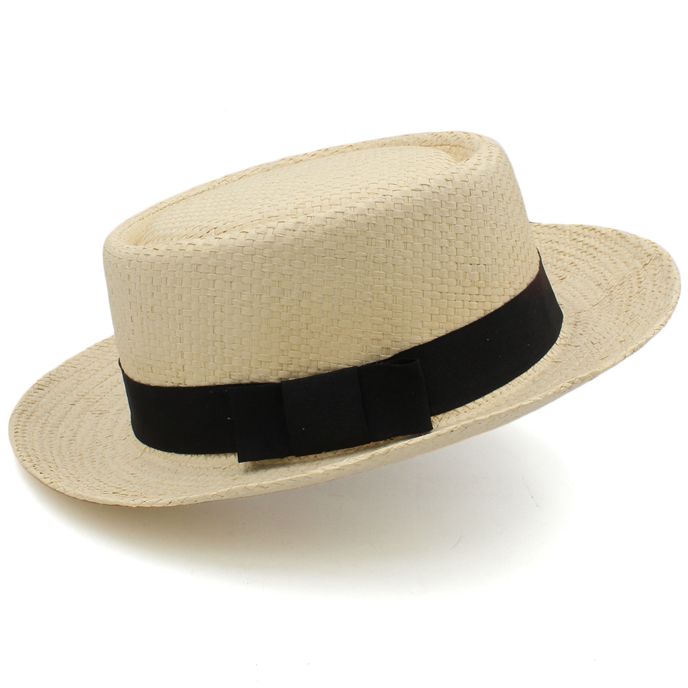 Größere Größe US 7 1/2 UK XL Männer Frauen Klassische Stroh Pork Pie Hüte Fedora Sonnenhüte Trilby Caps Sommer Boater Strand Reise Party