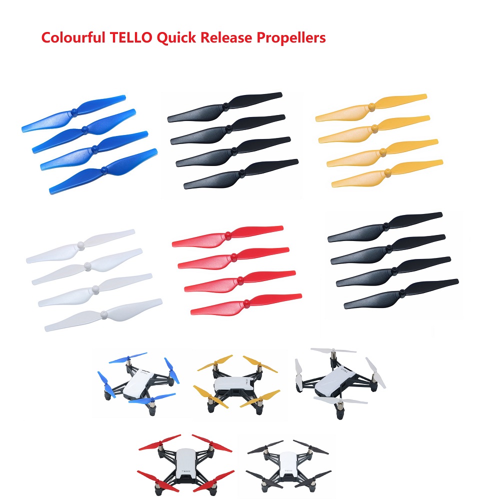 Eliche colorate a sgancio rapido per eliche TELLO da 4 pezzi per DJI TELLO EDU Mini Drone Puntelli di ricambio Lama leggera