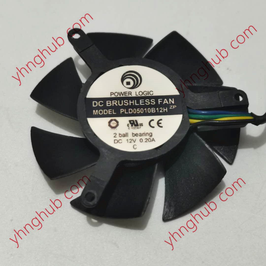 Power Logic Splitter DC 12V 0, 20A 46 Mm Dia. 39Mm C T. C 4-Wire Server Tanpa Bingkai Kipas Pendingin