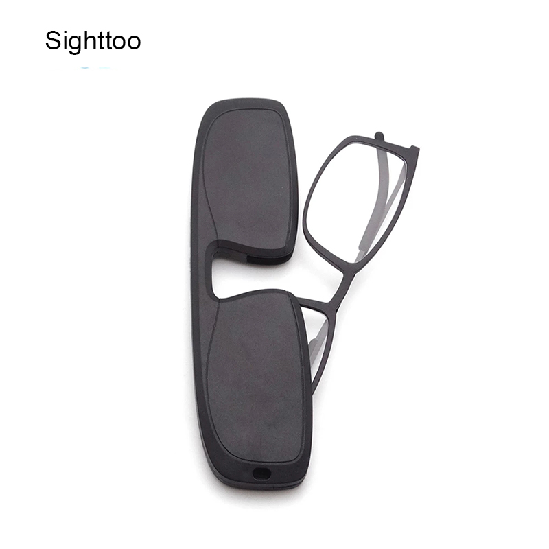 Ультратонкие очки для чтения Sighttoo, портативные очки TR90 для мужчин с брелоком, чехол с металлической оправой, очки для дальнозоркости для женщин и мужчин