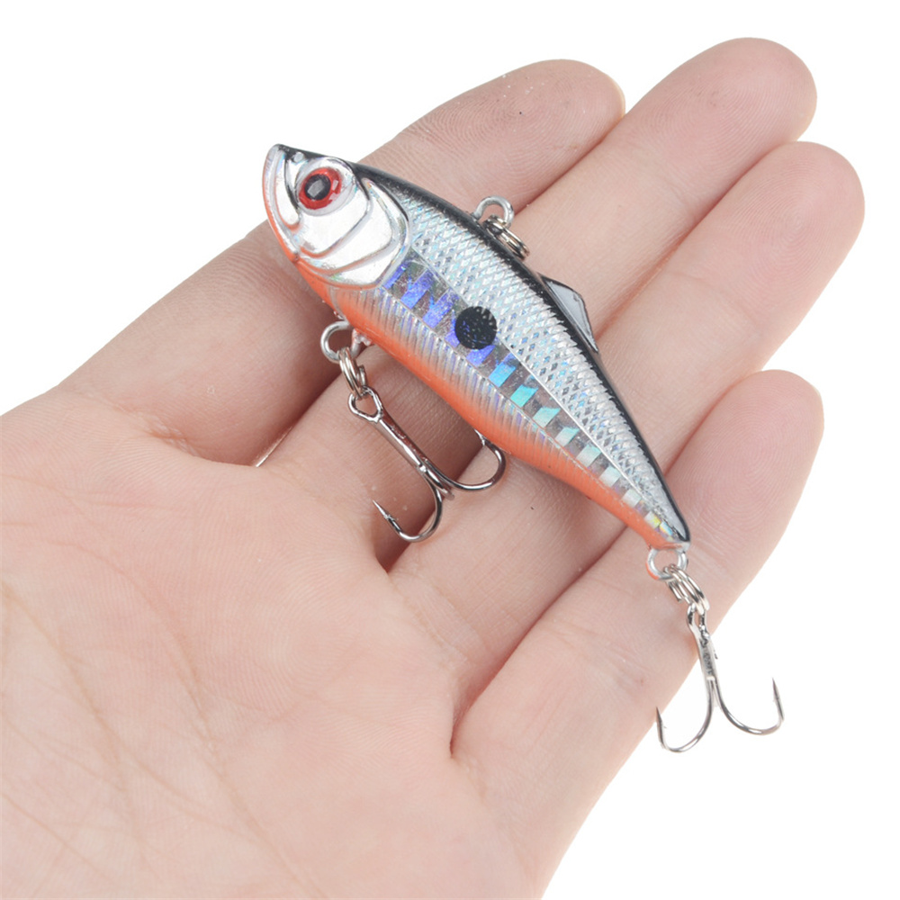 1 pz affondamento VIB esche da pesca 6cm 11g plastica Bionic vibrazione esca dura Crankbait tutta la profondità inverno luccio Bass attrezzatura da pesca