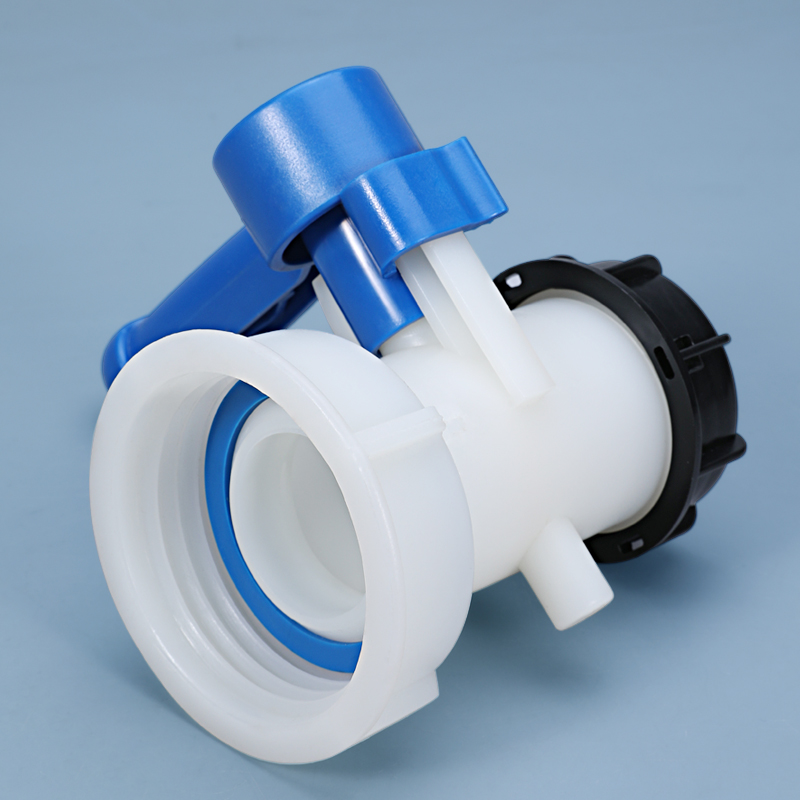 Grifo de tanque IBC de plástico con rosca, adaptador DN40 (62mm)/DN50 (75mm) a 2 pulgadas, válvula de conexión de riego de jardín