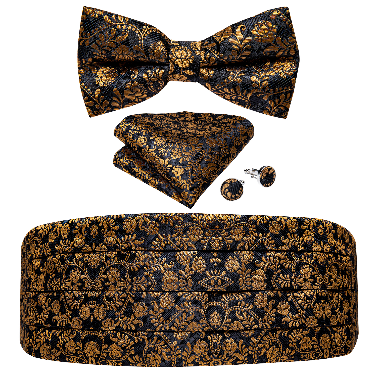 Marke Schwarz Gold Cummerbunds Für Männer Herren Kummerbund Fliege Set Für Smoking Formale Kleid Zubehör Für Hochzeit