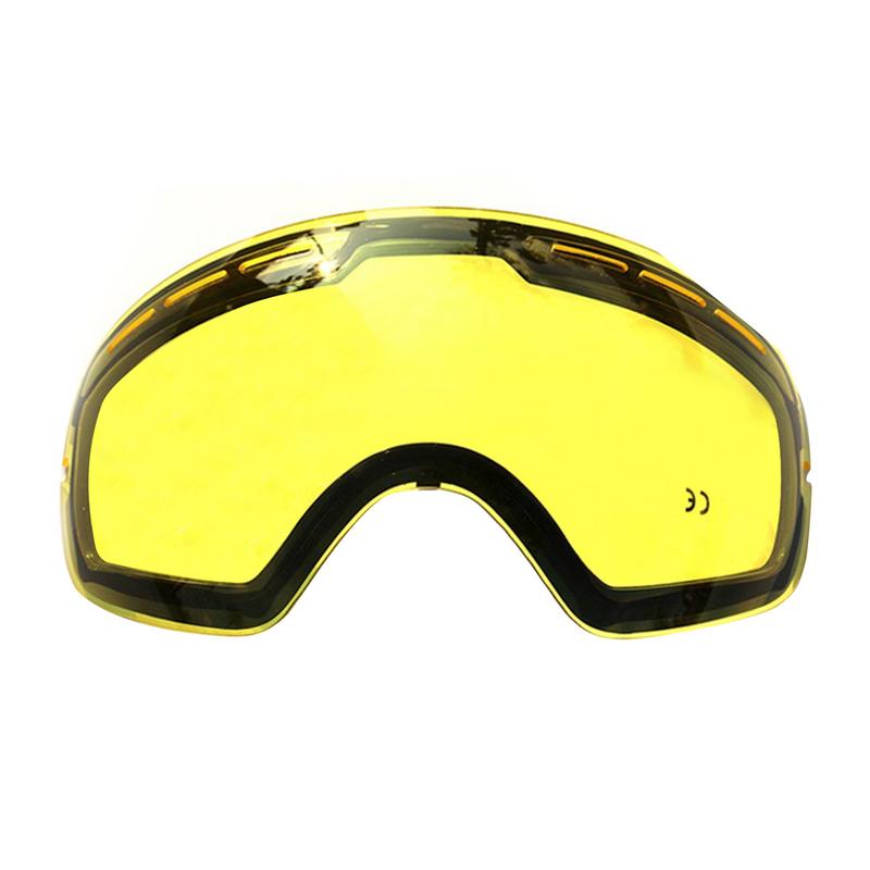 COPOZZ Doppelte blendende Gläser, Skibrille, polarisiert, professionelle Skibrille, Verbindung mit gelber GOG-201-Linse für schwaches Licht