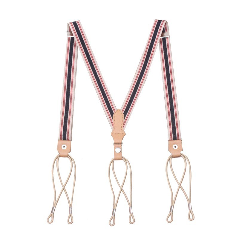 2.5cm Gentleman Retro pierwsza warstwa skóry wołowej spodnie z szelkami Sling elastyczny pończoch skórzany pas dla mężczyzn kobiety przycisk pasek