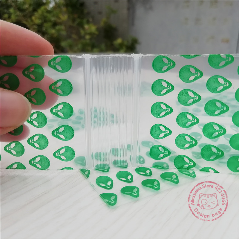1,75"x1,75" Zamykane na zamek błyskawiczny torby foliowe 50 100 szt. Design Alien 175175   Samouszczelniające się plastikowe torby na zamek błyskawiczny M012