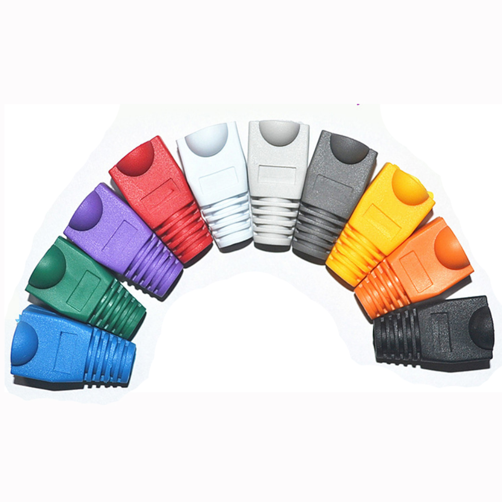 Крышка адаптера RJ-45 CAT6 CAT5e Разъем сетевого кабеля Ethernet Разъемы RJ45 Колпачки Cat 5 CAT6 Lan Защитный рукав Чехлы