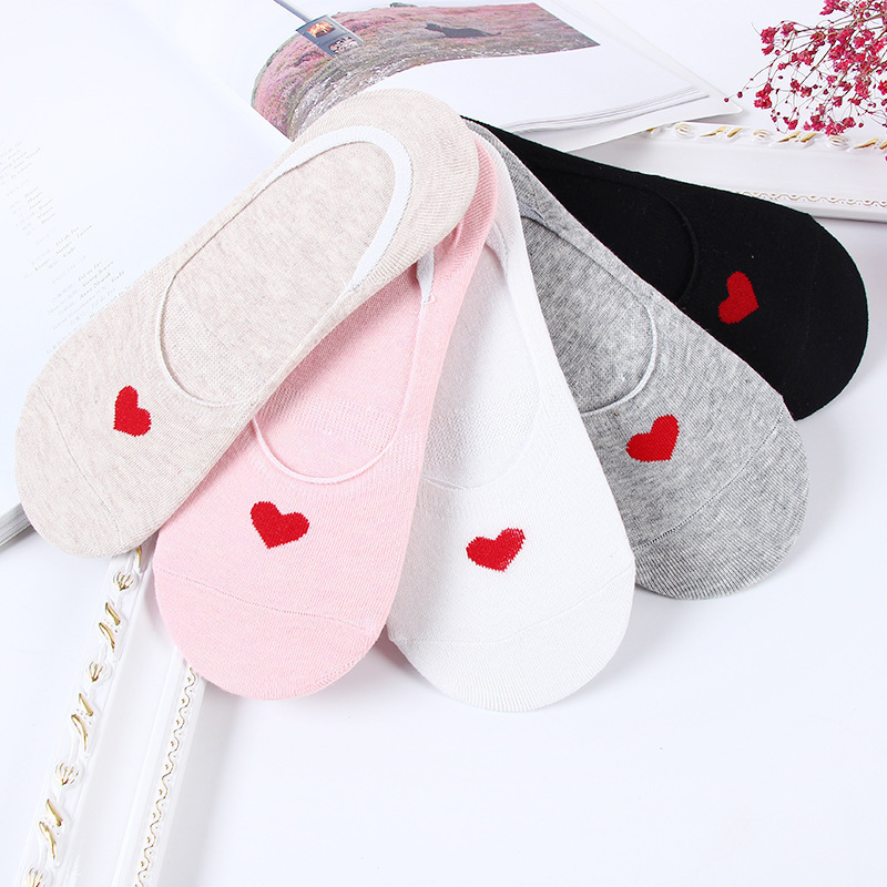 Hart Onzichtbare Korte Vrouw Zweet Zomer Comfortabele Katoenen Meisje Dames Boot Sokken Enkel Lage Vrouw 1 Paar = 2 Stuks X 117