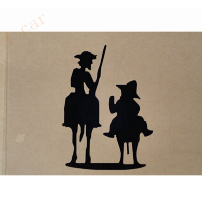 Pegatina de vinilo de la famosa novela, Don Quijote Cervantes, personaje, boceto, pegatina de coche