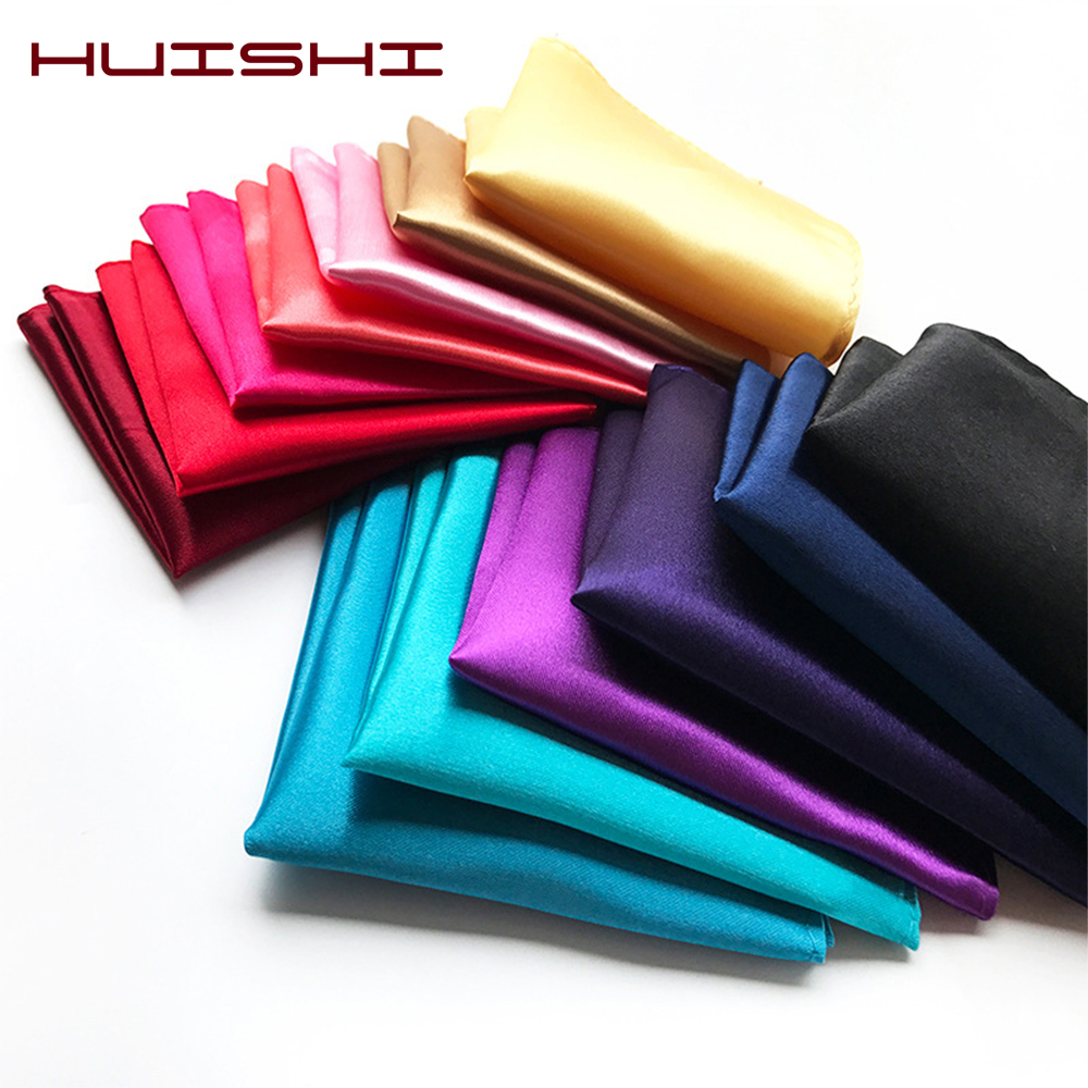 HUISHI solidna chusteczka Vintage Fashion Party kieszonkowa Hanky ​​do garnituru męska chusteczka Groomsmen kieszonkowa kwadratowa Hanker