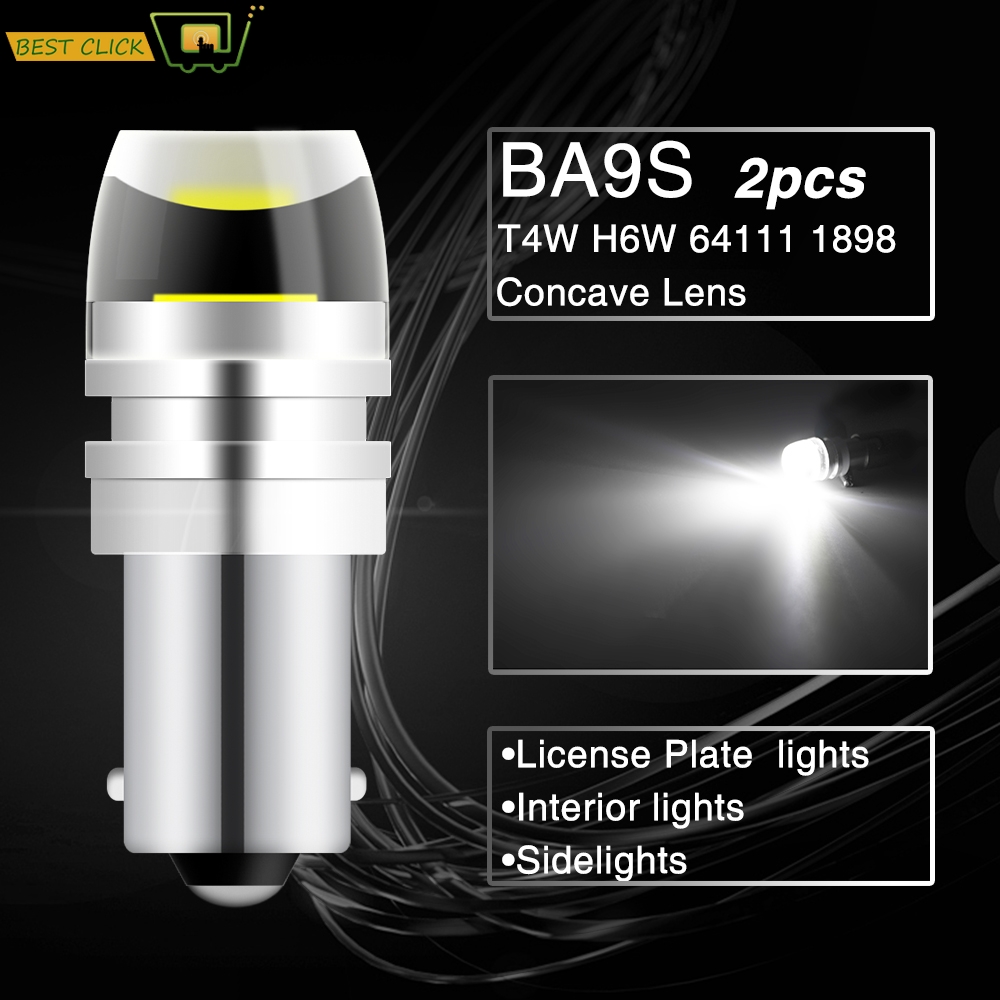 Xukey 2 Stuks Auto Cob Led Ba 9S T 4W 233 1895 Lampen Kenteken Lezing Dome Bollen Bollen Auto Marker Zijde Achteruitrijlichten Wit
