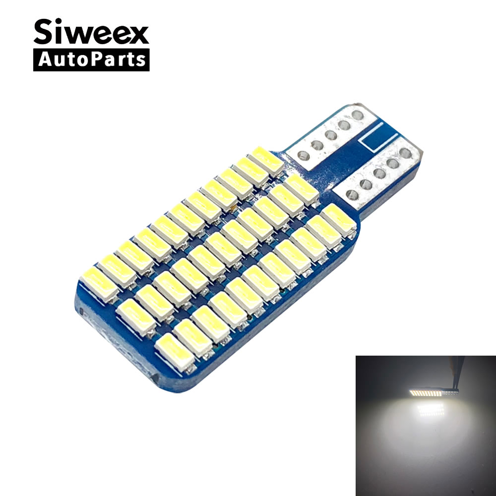 T10 192 194 168 W5W Светодиодные лампы 33 SMD 3014 Автомобильные задние фонари Купольная лампа Белый DC 12 В Canbus Без ошибок
