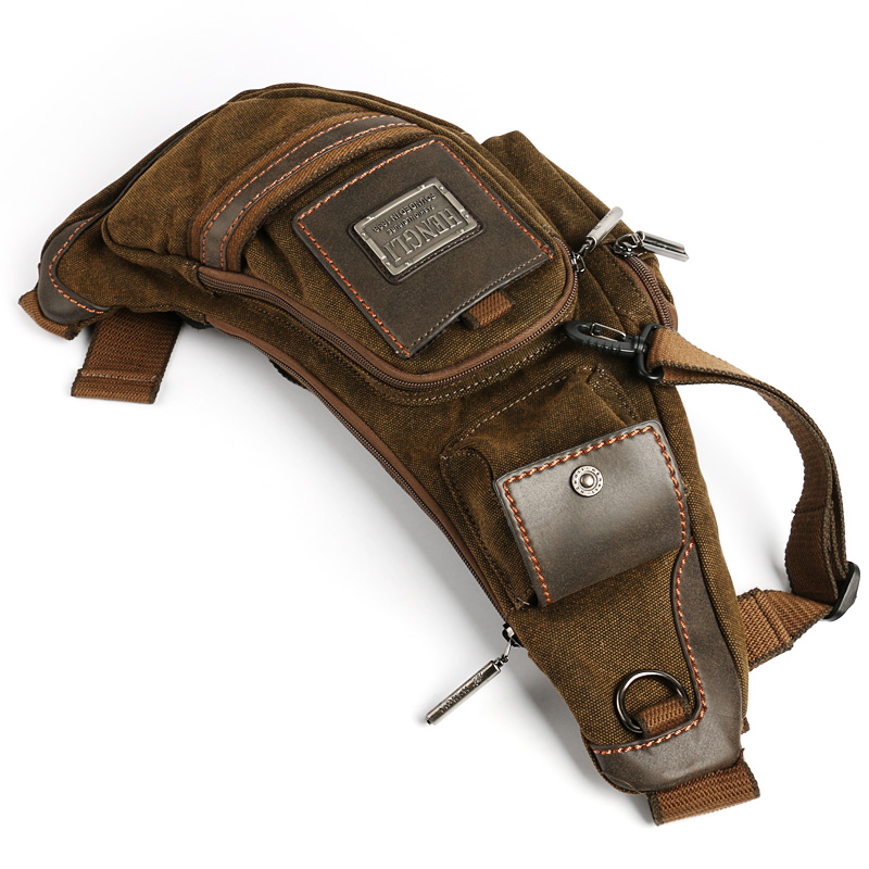 Sac en toile résistant à l'usure Ruil, sacs à bandoulière pour homme, sac à bandoulière décontracté pour homme, sac de voyage rétro