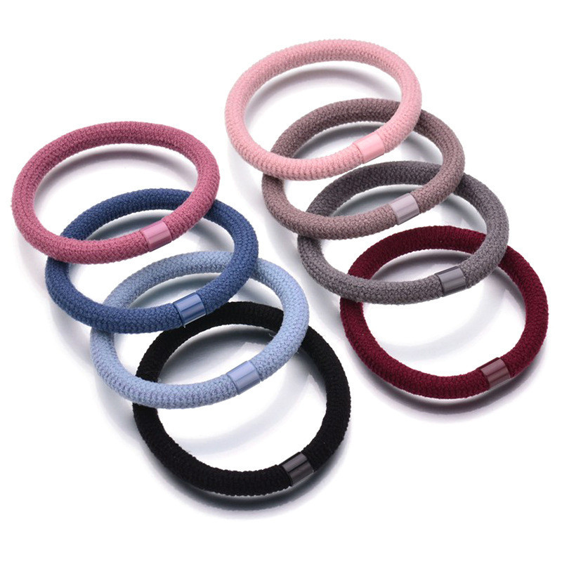 10ชิ้น/ล็อตสำหรับผู้หญิงผมวงยืดหยุ่นผมสไตล์ HairTie Scrunchies สีสูงยืดหยุ่นผมเชือกอุปกรณ์เสริมผม