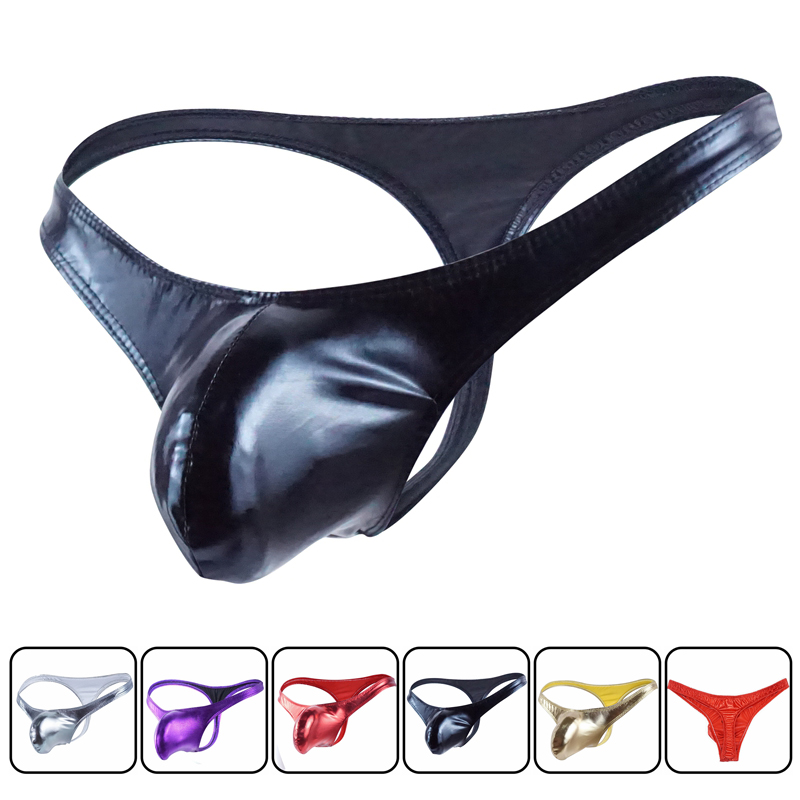 Cueca gay de algodão com listras, sexy, masculina, fio dental, busto com tanga, couro sintético, roupa para homens, 2019
