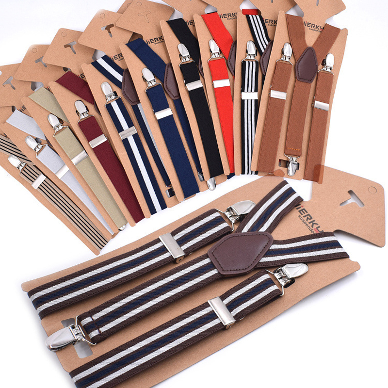 3 Clips Đàn Ông của Treo Treo Người Đàn Ông Niềng Răng Hỗ Trợ tirantes Cho Phụ Nữ Đàn Hồi Quần Thể Điều Chỉnh Dây Đeo Quần Áo 2.5*110 cm
