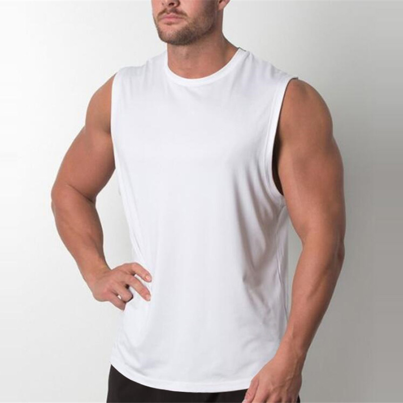 Brand New zwykły podkoszulek męski podkoszulek do kulturystyki siłownia Stringer koszula bez rękawów pusta odzież fitness odzież sportowa kamizelka umięśniona