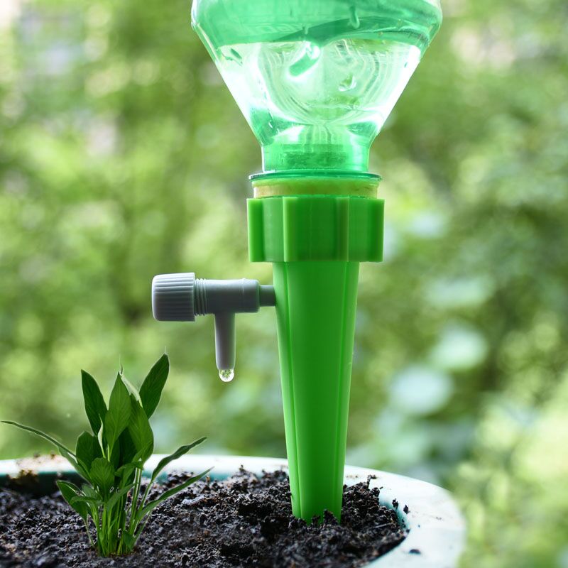 Sistema de riego por goteo automático para plantas, picos de agua por goteo ajustables, plantas cónicas, riego de ollas para botellas de coque, 1 Uds.
