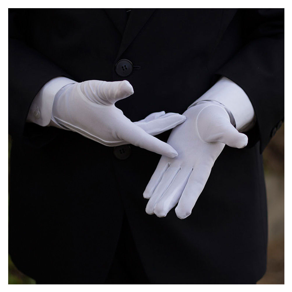 Guantes tácticos formales blancos para hombres, esmoquin para botella de vino tinto, guardia de Honor, desfile, Papá Noel, guantes de inspección de invierno, nuevo, 1 par