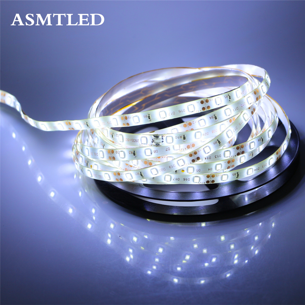 ASMTLED 1m 2m 3m 4m 5m SMD2835 tira de luz LED Flexible 60leds/m ip20/ip65 impermeable 12V cinta de diodo Led cinta lámpara de luz