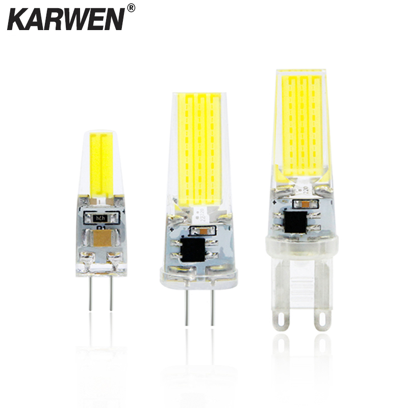 新しい G4 LED ランプ G9 3 ワット 6 ワット 9 ワット COB LED 電球 E14 AC DC 12 V 220 V ランパーダ LED G9 COB 360 ビームランパーダ G4 COB ライト交換ハロゲン