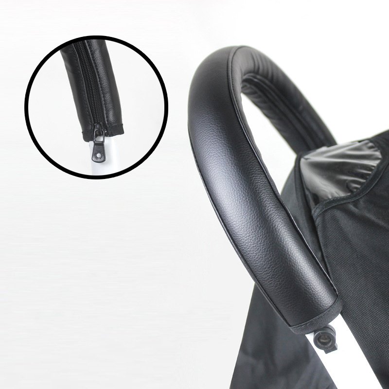 Capa protetora de couro pu para apoio de braço de carrinho de bebê, adequada para yoyo yoya yuyu yoaplus, acessórios para carrinhos de bebê, varejo e atacado