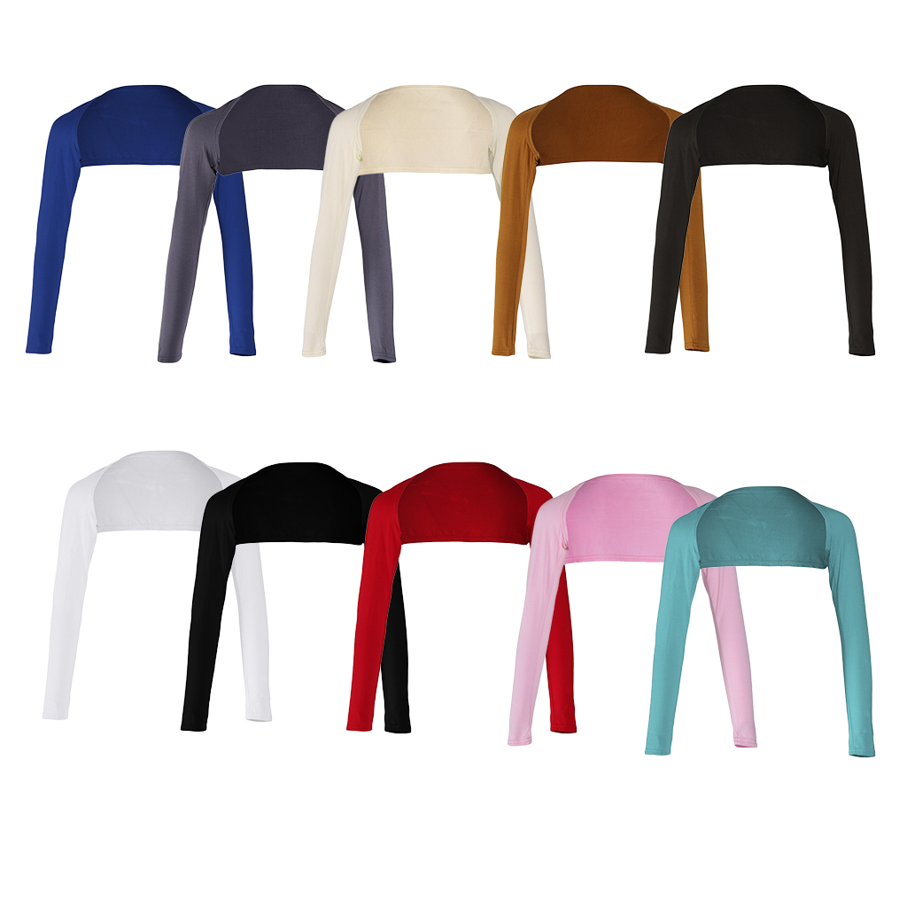 Capa quente de braço modal de manga comprida para mulheres, encolher os ombros macios, tops hijab, roupas muçulmanas, moda, 1 pc
