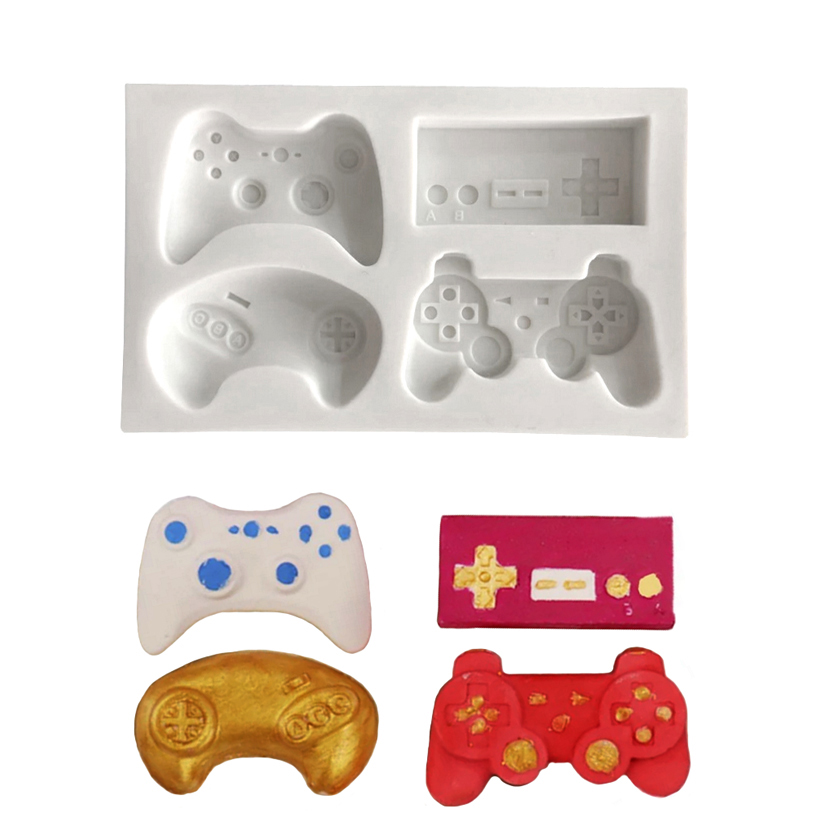 Alat Dekorasi kue Fondant cetakan silikon pengendali Game