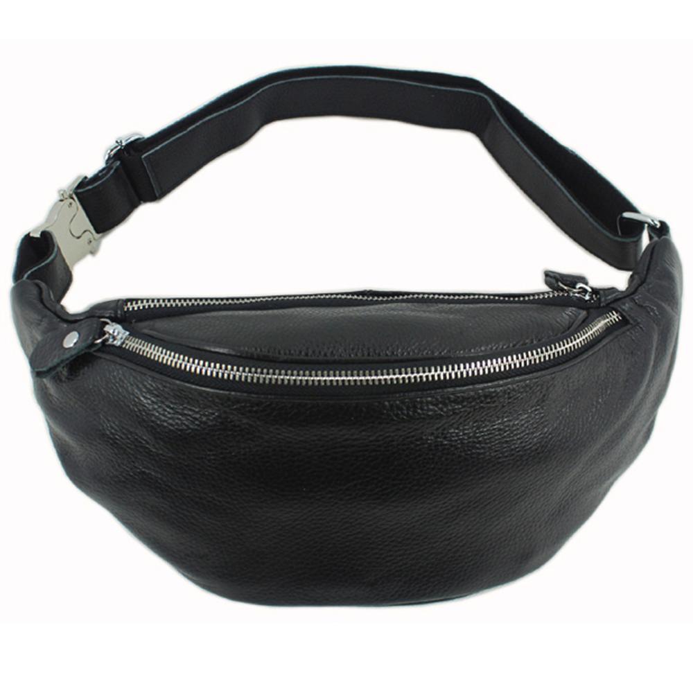 Saco da cintura do couro genuíno para homens, bloco de fanny, saco da correia, saco do bum, malote do dinheiro, moda