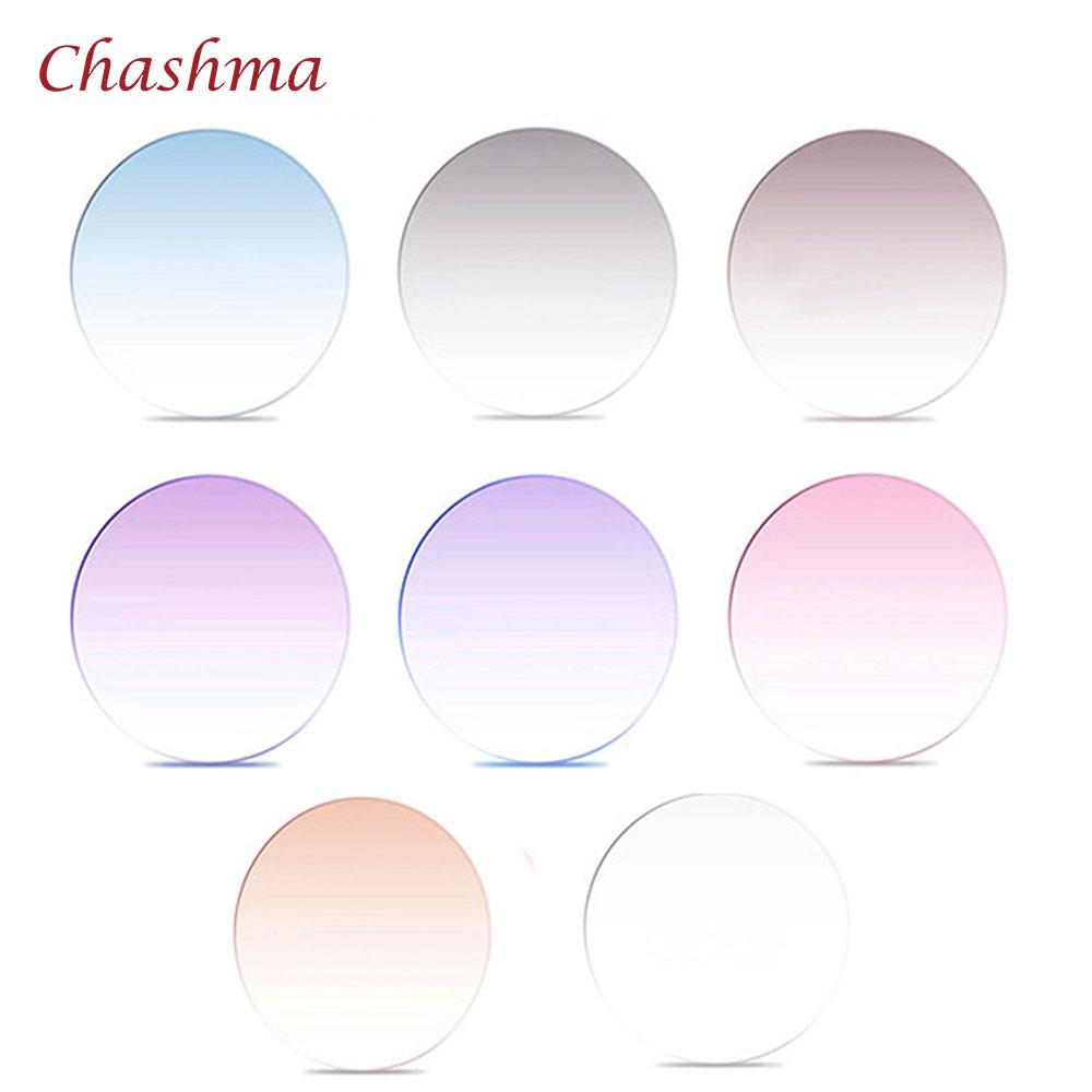 Soczewki progresywne Chashma Gradient Color 1.61 Index MR-8 Lenses Bifocal Tint Prescription Recipe Anti Resistance Glass