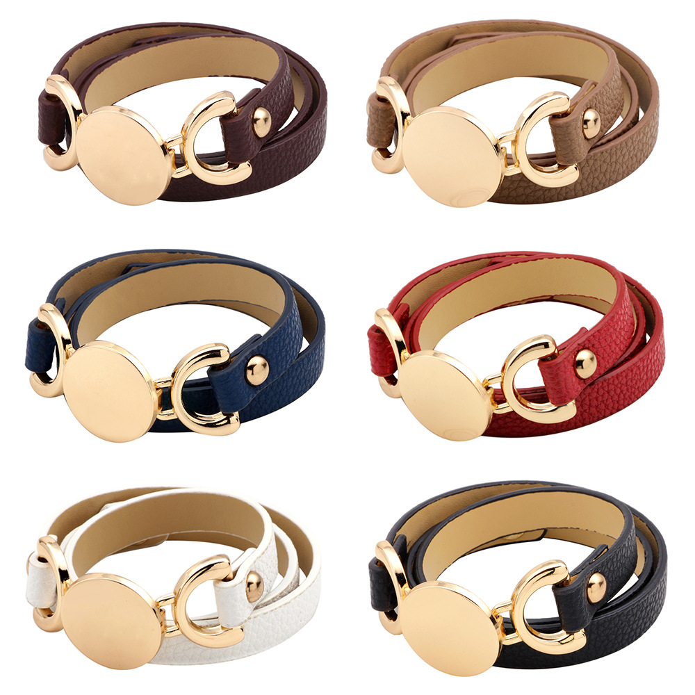 Totabc Originele Eenvoudige Retro Lederen Armband Voor Vrouwen Klassieke Armband Multi-layer Retro Overdreven Sieraden