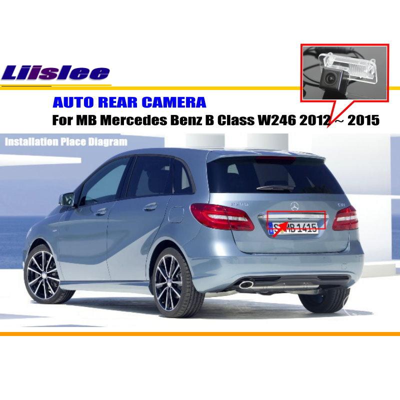 Caméra de recul pour Mercedes Benz Classe B W246 2012-2015, caméra de stationnement arrière AUTO HD CCD CAM, kit d'accessoires