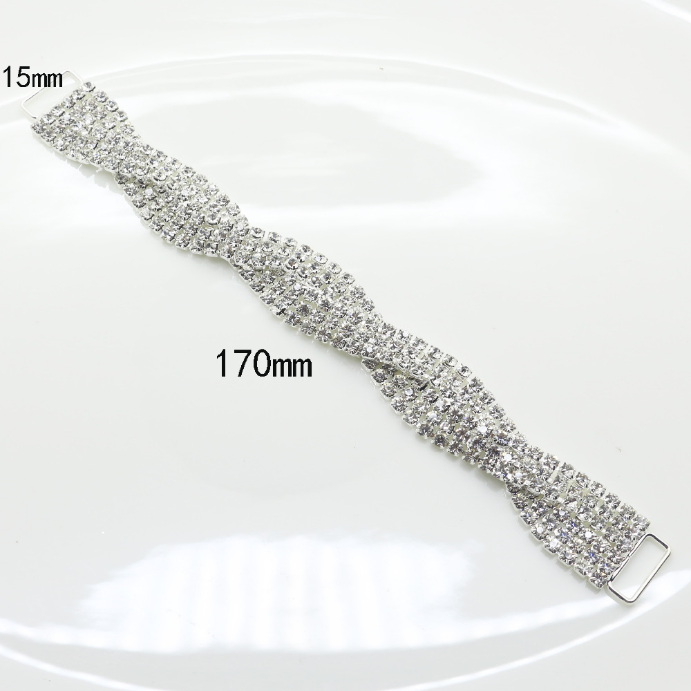 Conector de diamantes de imitación brillantes, cadena de Metal con hebilla, ropa de natación, decoración de Bikini, nuevo, envío gratis, 6 uds, 170mm