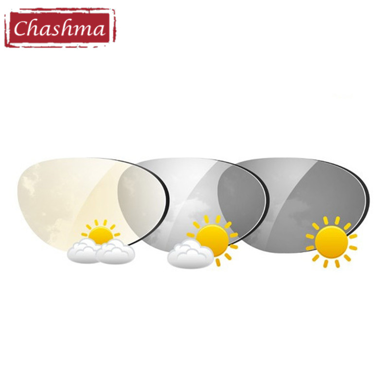 Chashma 1,61 índice MR-8 fotocromático antirreflectante Anti UV antiarañazos lente asférica gris marrón camaleón lentes para ojos